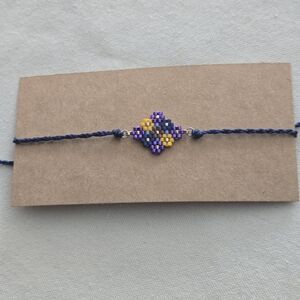 020 New Sage Bohème Handmade Beaded Bracelet in Blue and Purple
